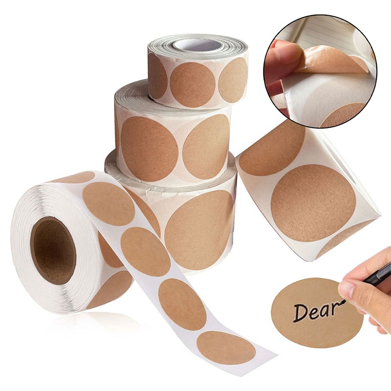 Label Printer Tape - 1-5 لفة 2.5 سنتيمتر مستديرة ذاتية