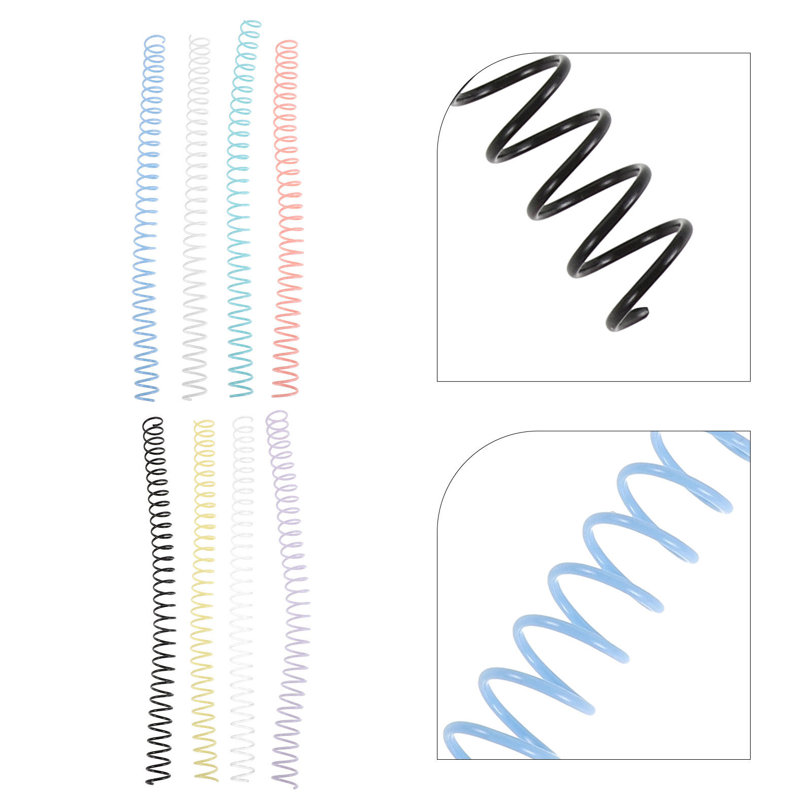 Binding Comb Plastic - 8 قطع من حلقات التجليد البلاستيكية