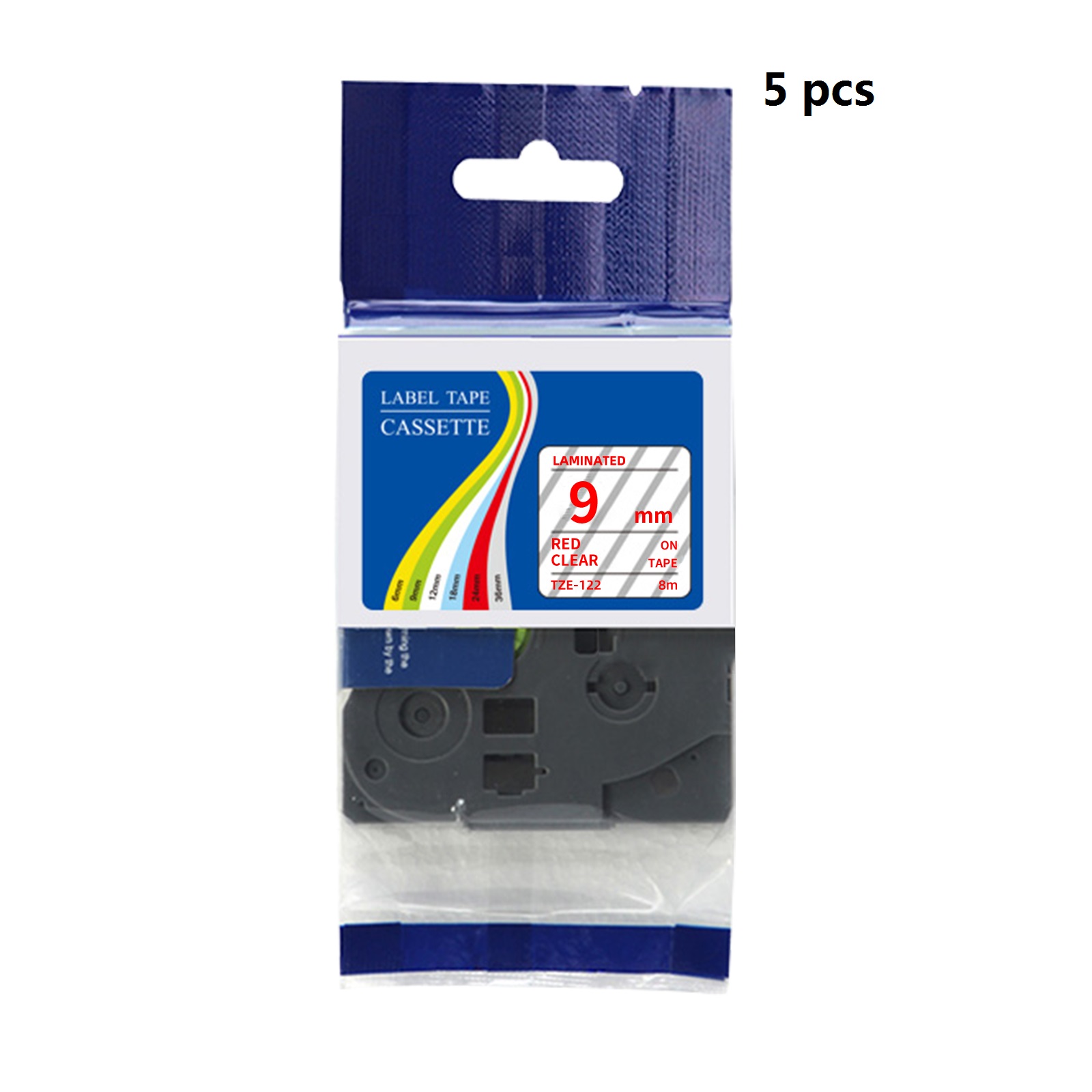 Label Printer Tape - 5 قطع شريط ملصقات متوافق مع