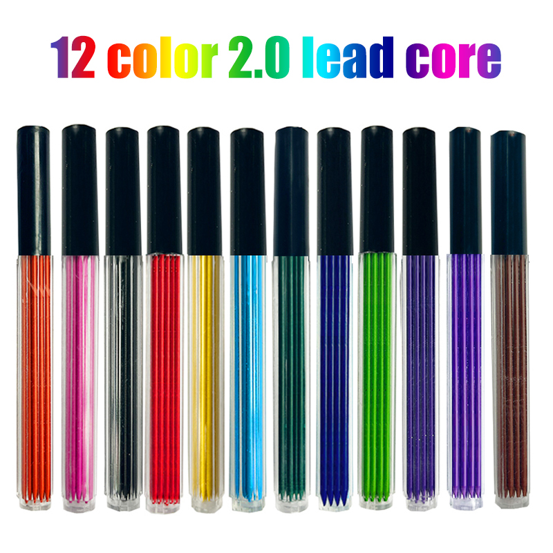 Mechanical Pencil Lead - 12 لون 2.0 مللي متر HB