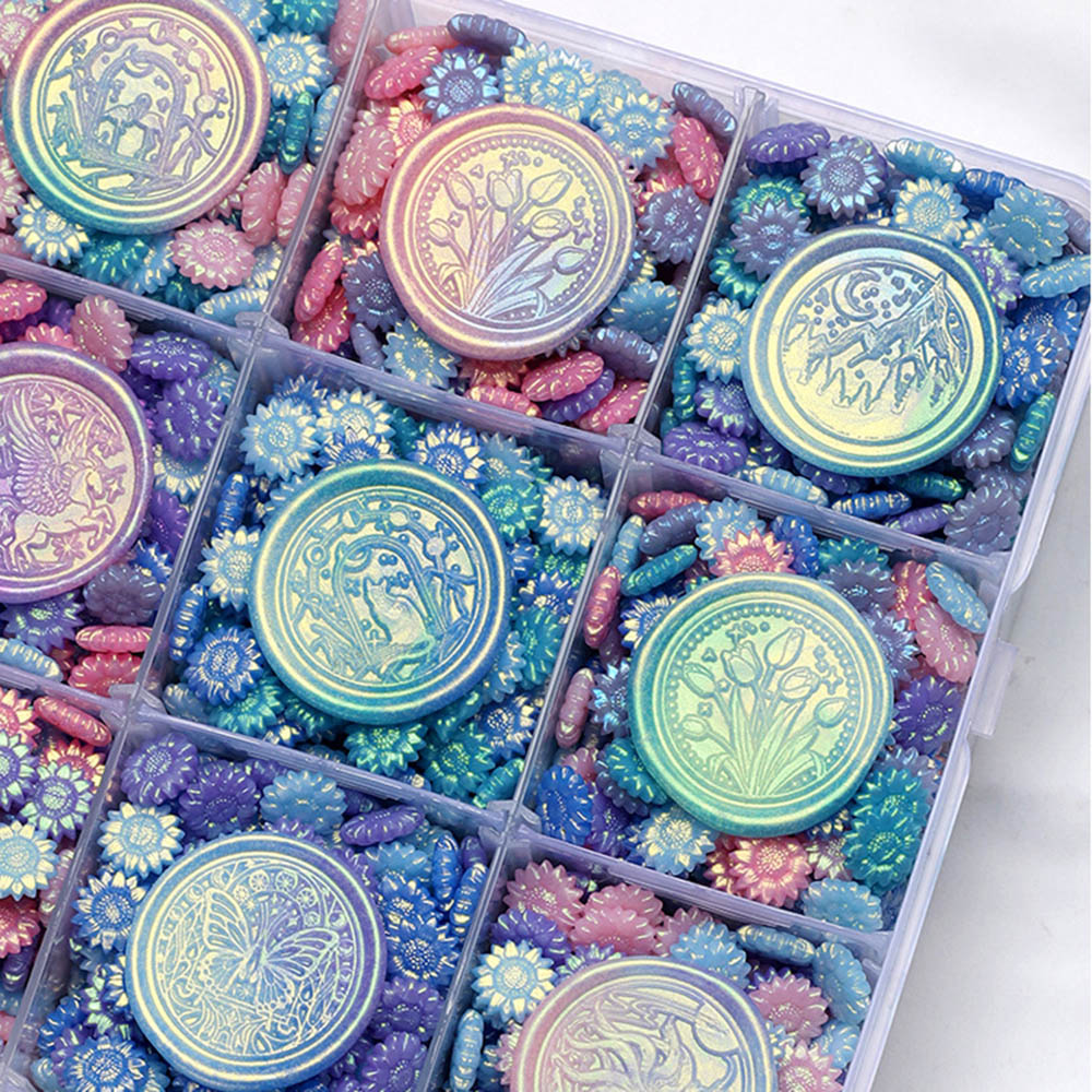 100 قطعة مختلط اللون بريق حالم - مراجعة Wax Seal Stamp Kit وسعره