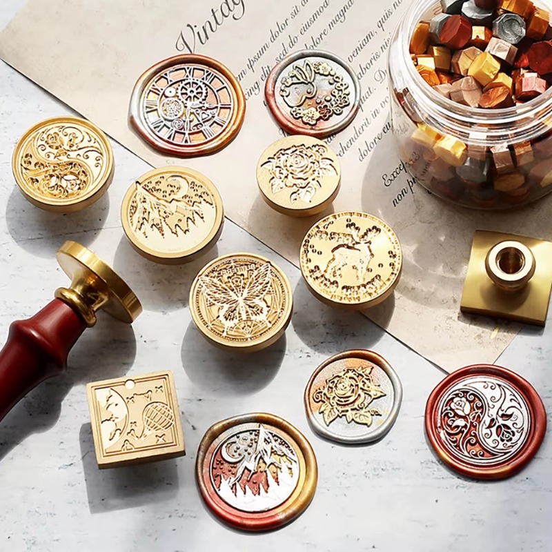 9 أختام شمعية + 1 مقبض، مجموعة - مراجعة Wax Seal Stamp Kit وسعره