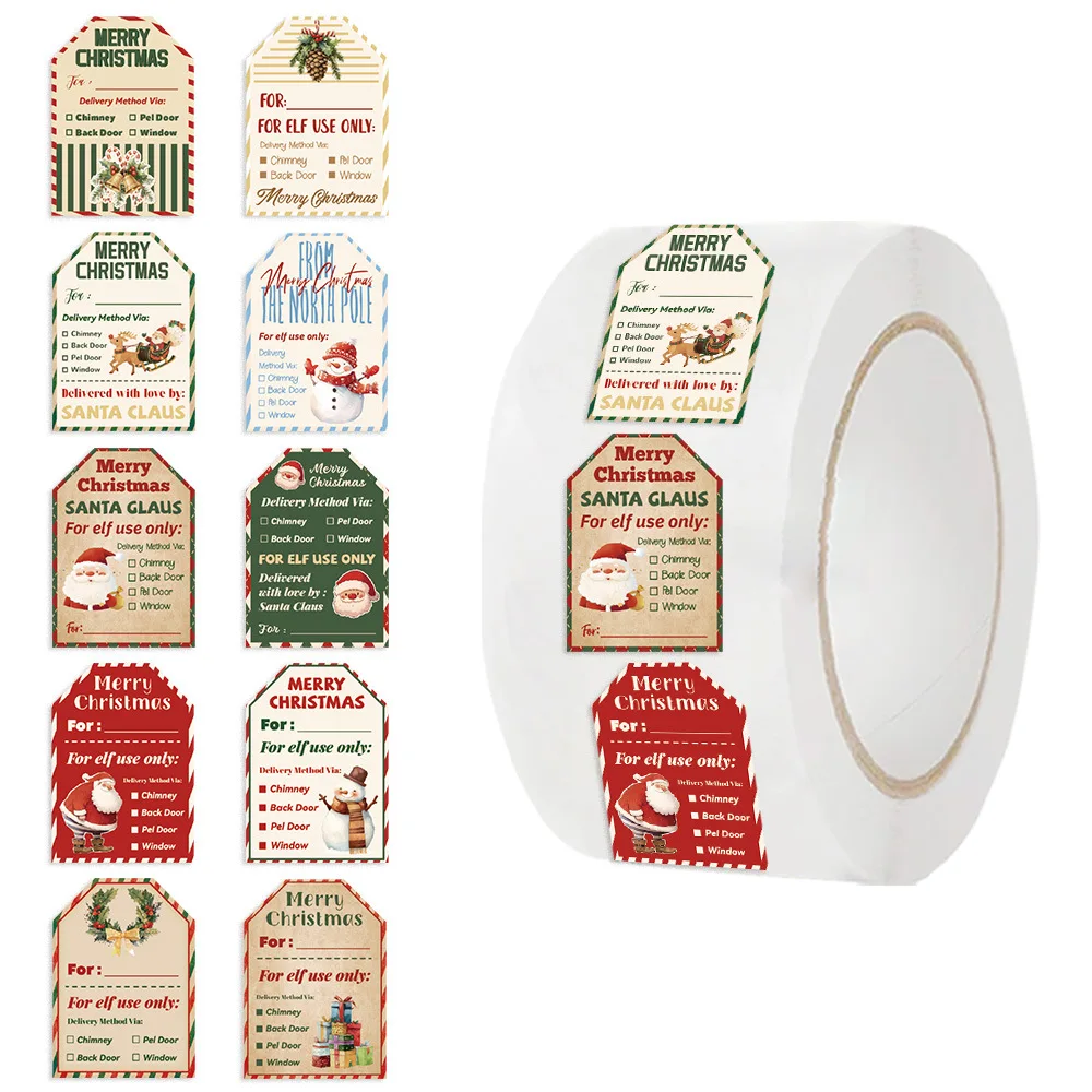 500 قطعة من ملصقات عيد الميلاد - مراجعة Label Printer Tape وسعره