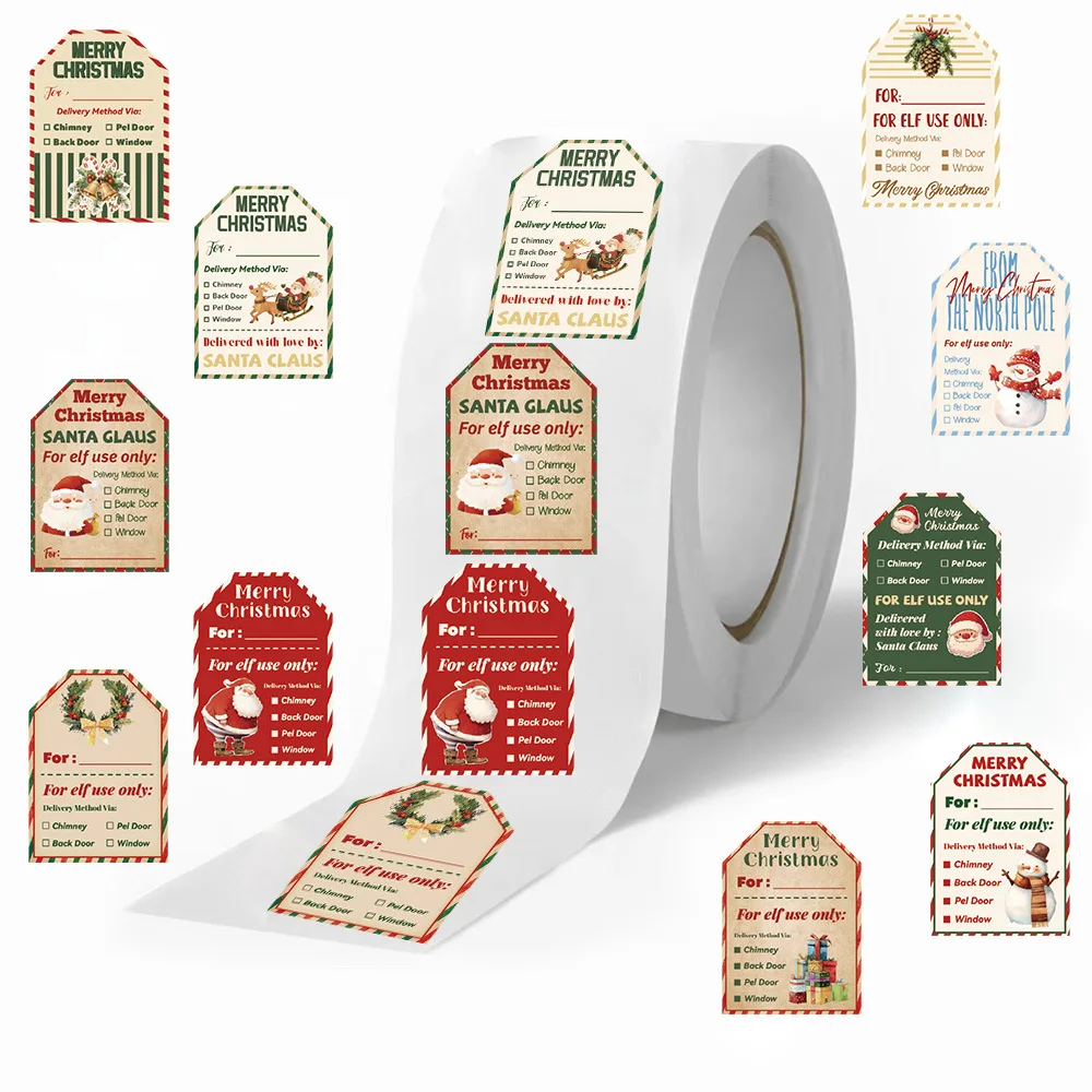 500 قطعة من ملصقات عيد الميلاد - مراجعة Label Printer Tape وسعره