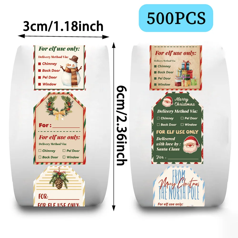 500 قطعة من ملصقات عيد الميلاد - مراجعة Label Printer Tape وسعره
